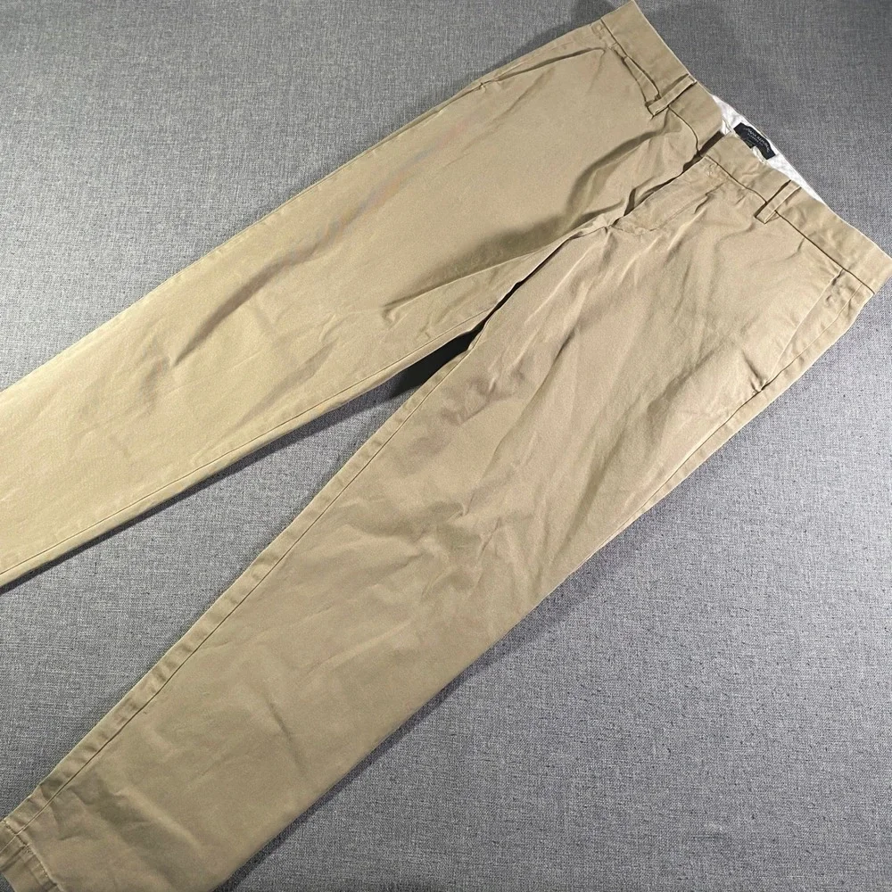 Banana Republic Tapered Fit Khaki Chinos Pants Men 35x34‎ Casual Work Wear
